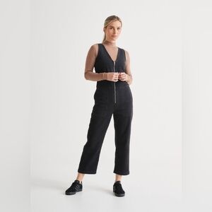 Duer womens large denim jumpsuit NWT